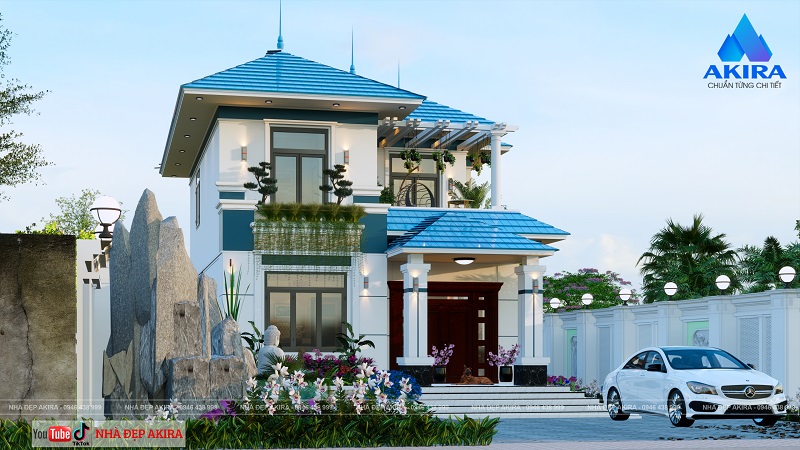 Thiết kế nhà 2 tầng anh Nam Bình Định